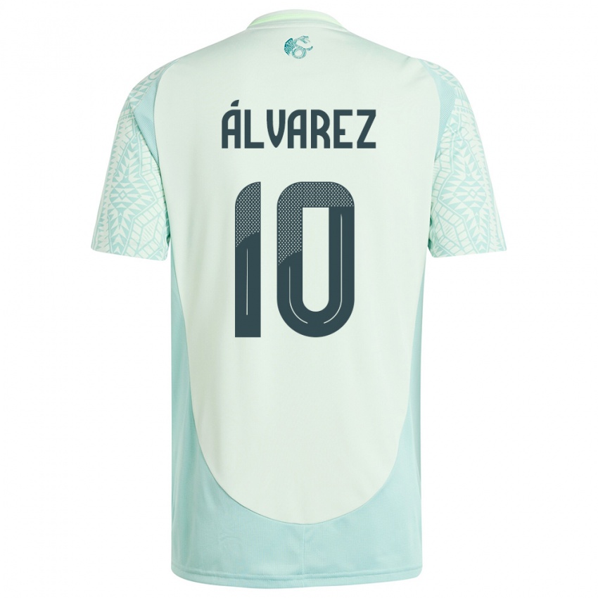 Mænd Mexico Efrain Alvarez #10 Linen Grøn Udebane Spillertrøjer 24-26 Trøje T-Shirt