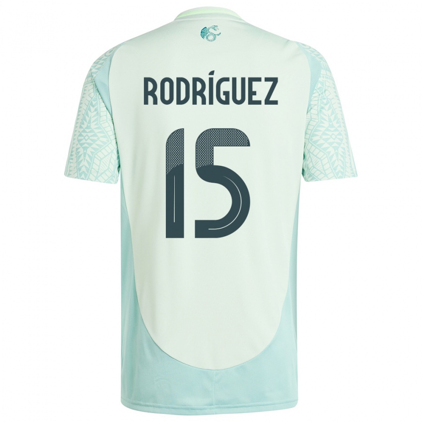 Mænd Mexico Jorge Rodriguez #15 Linen Grøn Udebane Spillertrøjer 24-26 Trøje T-Shirt