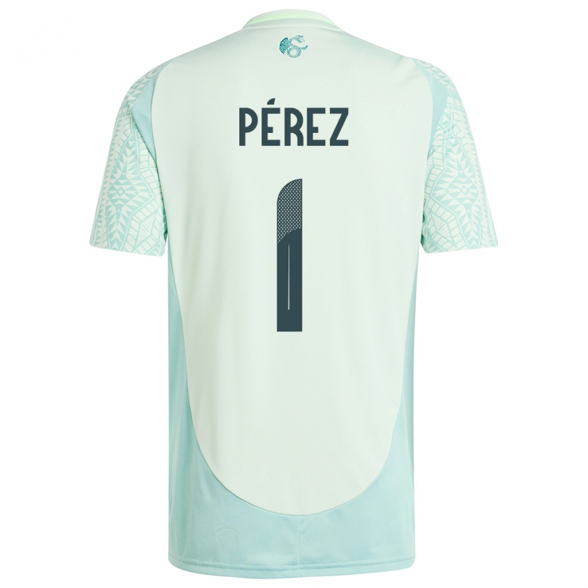 Mænd Mexico Emiliano Perez #1 Linen Grøn Udebane Spillertrøjer 24-26 Trøje T-Shirt