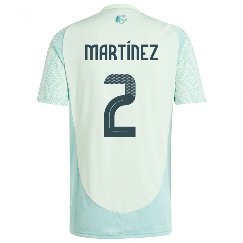 Mænd Mexico Emilio Martinez #2 Linen Grøn Udebane Spillertrøjer 24-26 Trøje T-Shirt
