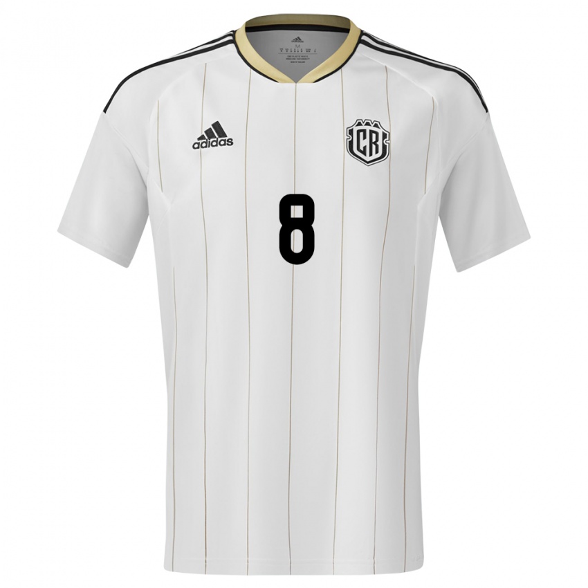 Mænd Costa Rica Bryan Oviedo #8 Hvid Udebane Spillertrøjer 24-26 Trøje T-Shirt