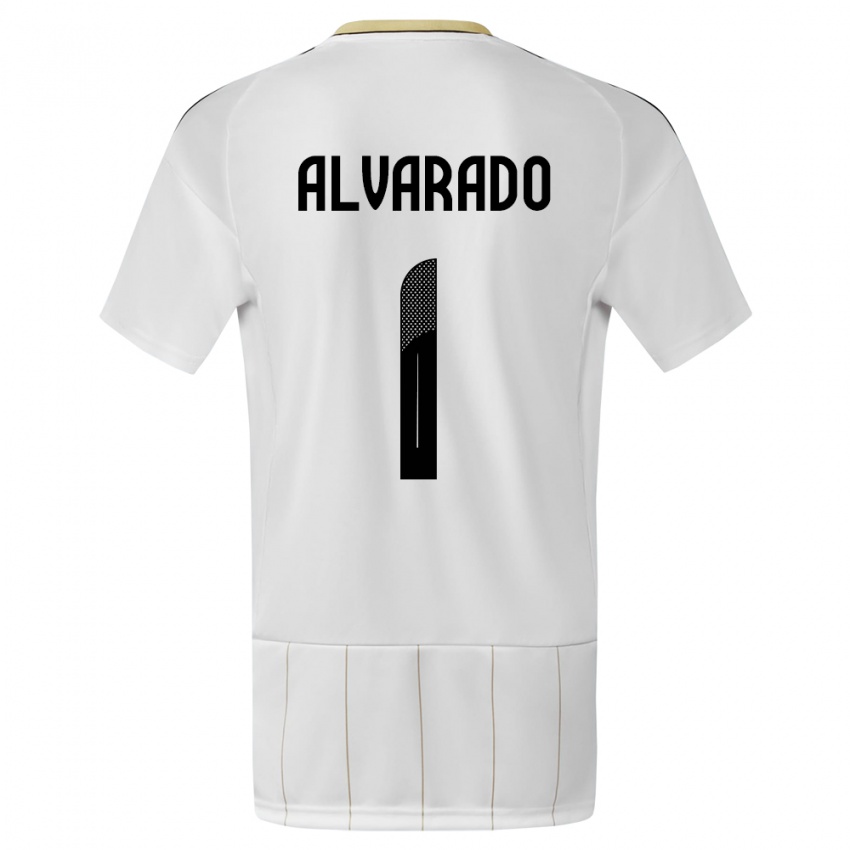 Mænd Costa Rica Esteban Alvarado #1 Hvid Udebane Spillertrøjer 24-26 Trøje T-Shirt