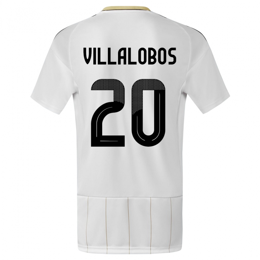 Mænd Costa Rica Fabiola Villalobos #20 Hvid Udebane Spillertrøjer 24-26 Trøje T-Shirt