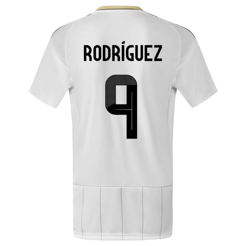 Mænd Costa Rica Doryan Rodriguez #9 Hvid Udebane Spillertrøjer 24-26 Trøje T-Shirt