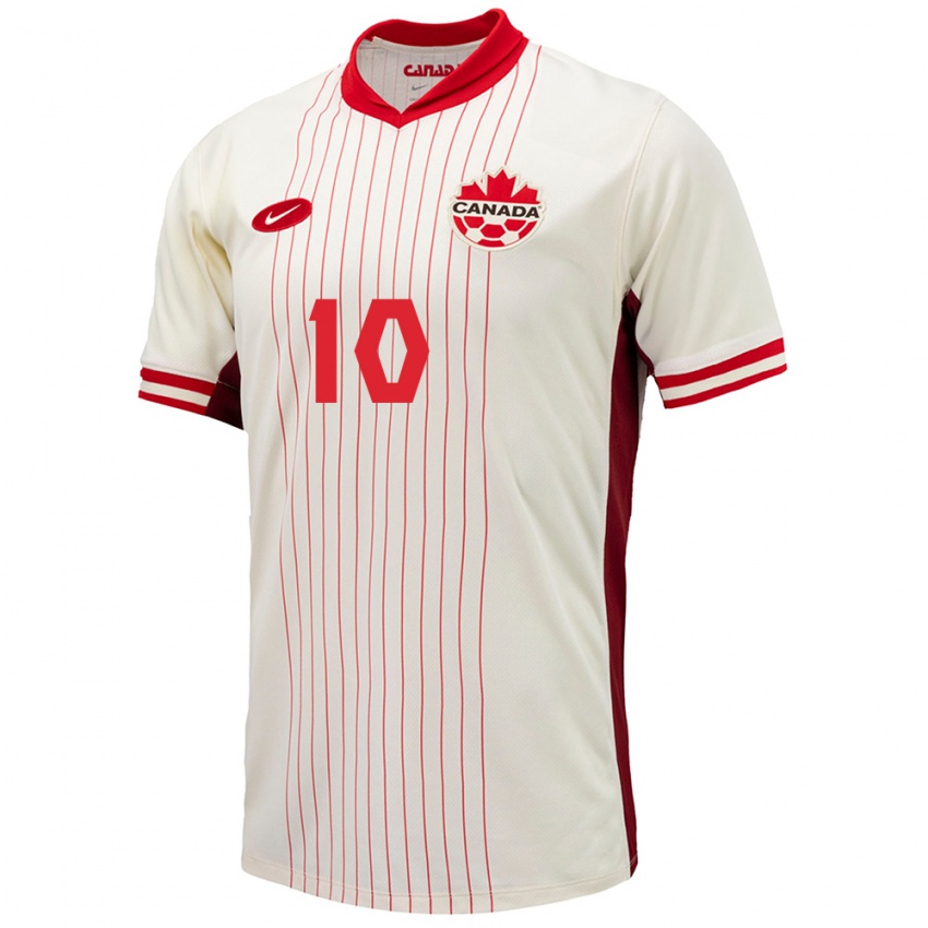 Mænd Canada Matthew Catavolo #10 Hvid Udebane Spillertrøjer 24-26 Trøje T-Shirt