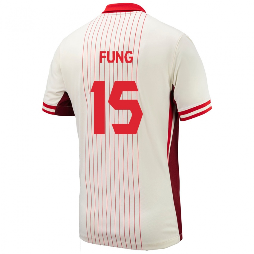 Mænd Canada Victor Fung #15 Hvid Udebane Spillertrøjer 24-26 Trøje T-Shirt