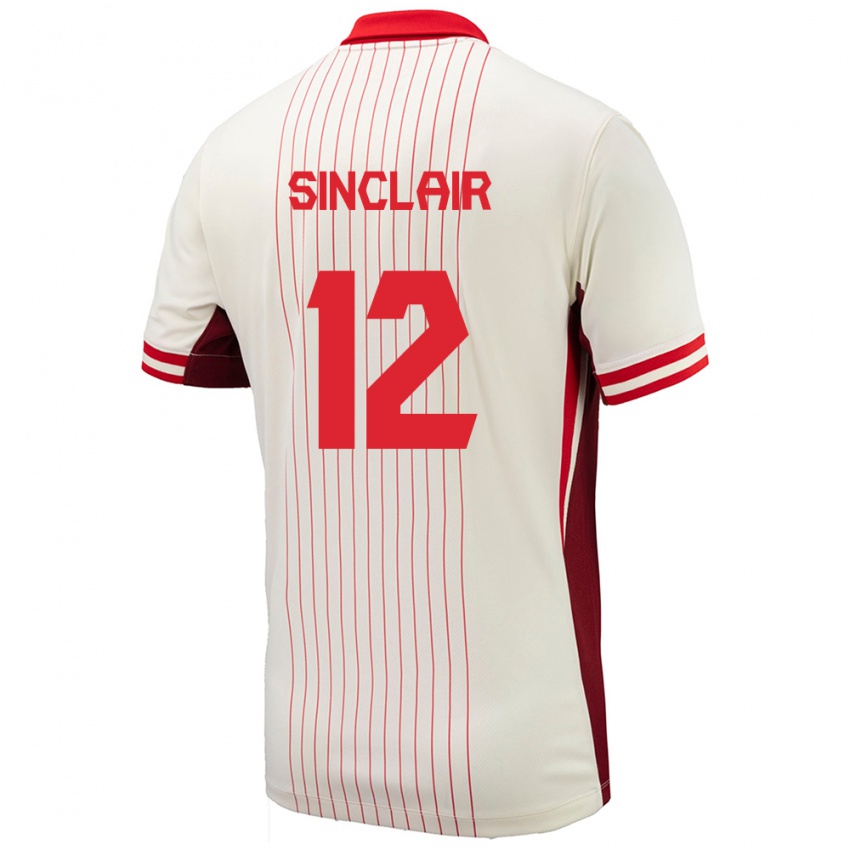 Mænd Canada Christine Sinclair #12 Hvid Udebane Spillertrøjer 24-26 Trøje T-Shirt