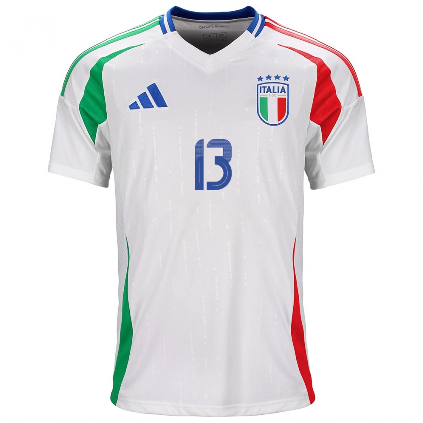 Mænd Italien Matteo Darmian #13 Hvid Udebane Spillertrøjer 24-26 Trøje T-Shirt