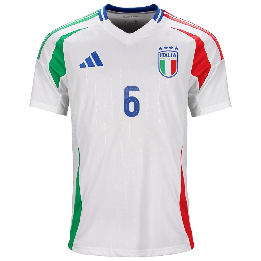 Mænd Italien Manuela Giugliano #6 Hvid Udebane Spillertrøjer 24-26 Trøje T-Shirt