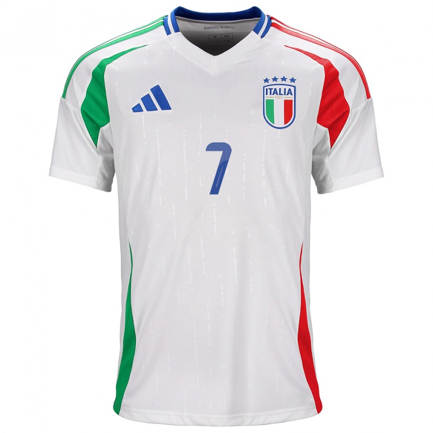 Mænd Italien Alphadjo Cissè #7 Hvid Udebane Spillertrøjer 24-26 Trøje T-Shirt