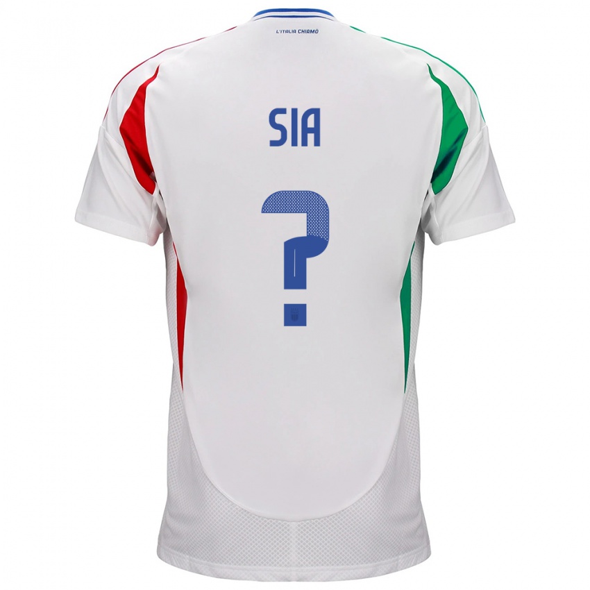 Mænd Italien Diego Sia #0 Hvid Udebane Spillertrøjer 24-26 Trøje T-Shirt