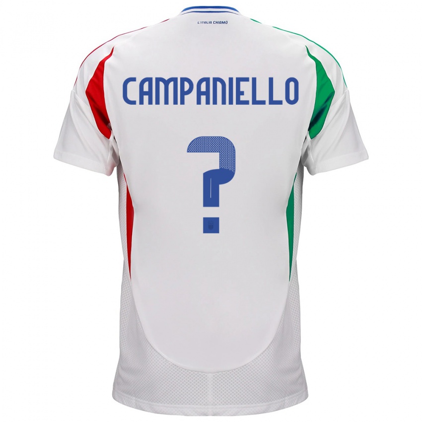 Mænd Italien Thomas Campaniello #0 Hvid Udebane Spillertrøjer 24-26 Trøje T-Shirt