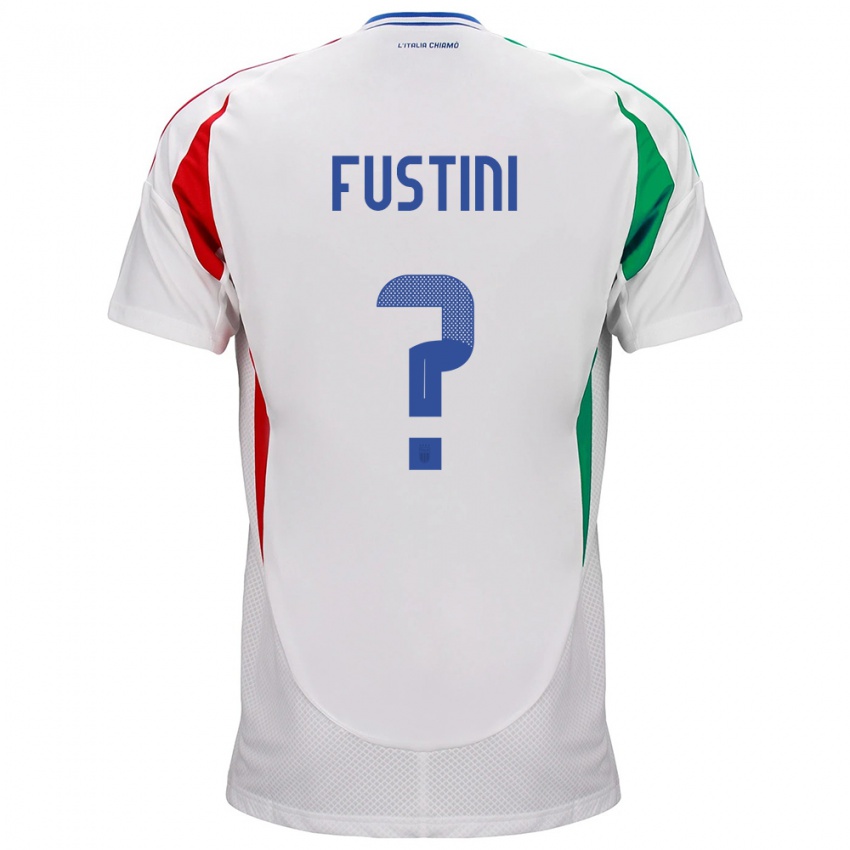 Mænd Italien Kevin Fustini #0 Hvid Udebane Spillertrøjer 24-26 Trøje T-Shirt