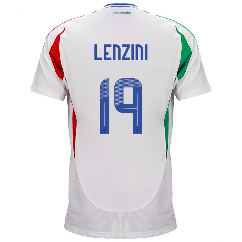 Mænd Italien Martina Lenzini #19 Hvid Udebane Spillertrøjer 24-26 Trøje T-Shirt