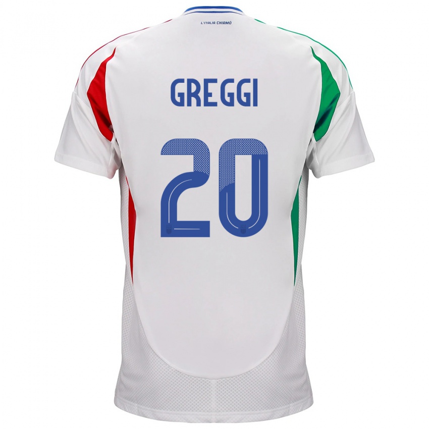 Mænd Italien Giada Greggi #20 Hvid Udebane Spillertrøjer 24-26 Trøje T-Shirt