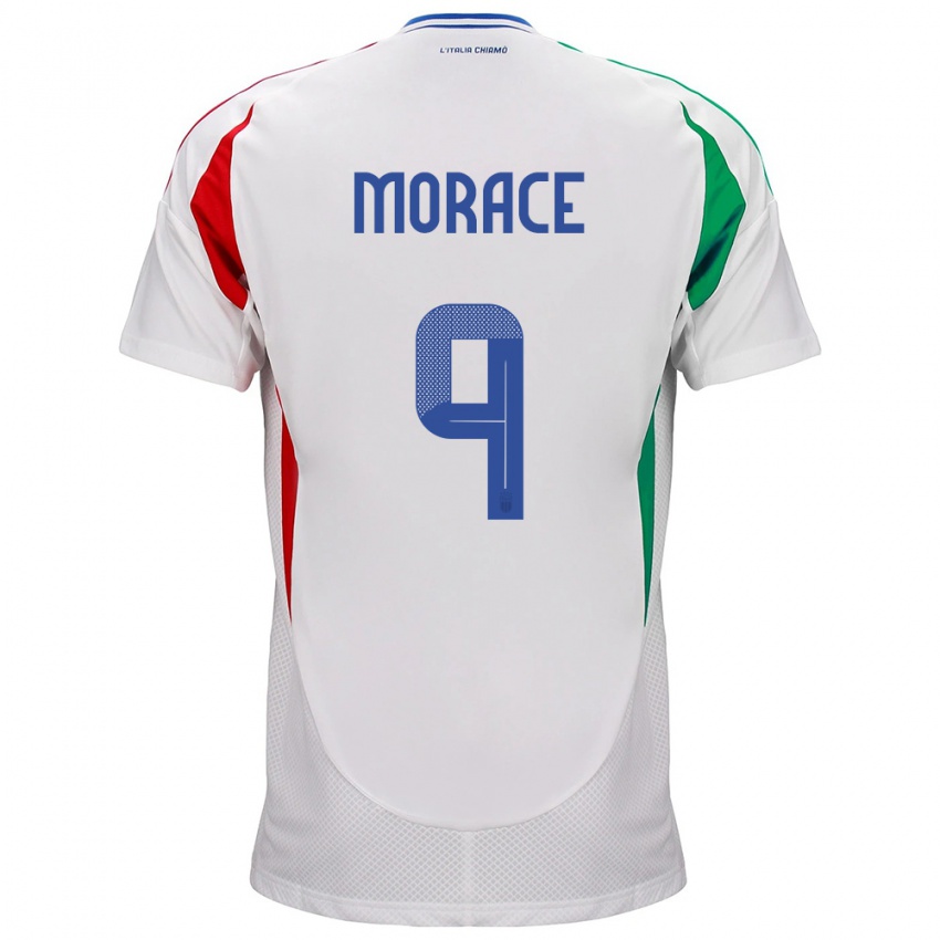 Mænd Italien Carolina Morace #9 Hvid Udebane Spillertrøjer 24-26 Trøje T-Shirt