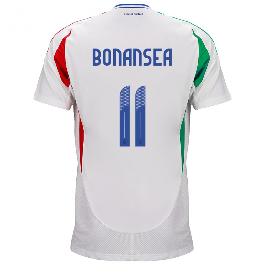 Mænd Italien Barbara Bonansea #11 Hvid Udebane Spillertrøjer 24-26 Trøje T-Shirt