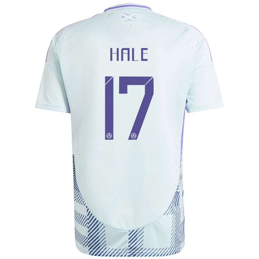 Mænd Skotland Finlay Hale #17 Lys Mynteblå Udebane Spillertrøjer 24-26 Trøje T-Shirt