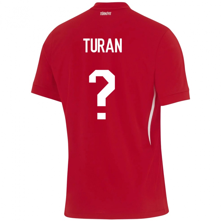 Mænd Tyrkiet Hasan Turan #0 Rød Udebane Spillertrøjer 24-26 Trøje T-Shirt