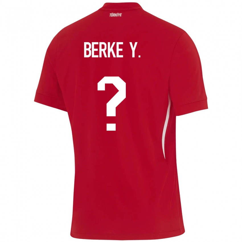 Mænd Tyrkiet Berke Yıldırım #0 Rød Udebane Spillertrøjer 24-26 Trøje T-Shirt