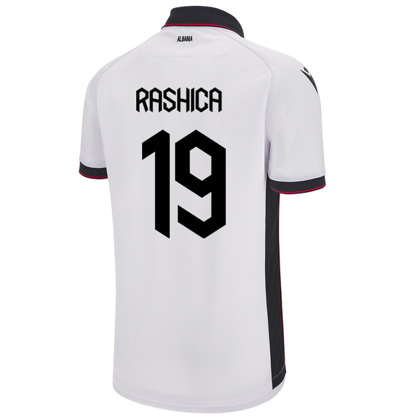 Mænd Albanien Ermir Rashica #19 Hvid Udebane Spillertrøjer 24-26 Trøje T-Shirt