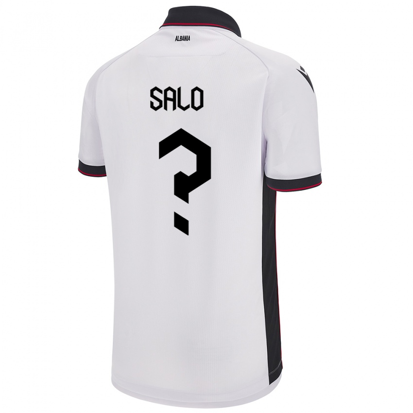 Mænd Albanien Asim Salo #0 Hvid Udebane Spillertrøjer 24-26 Trøje T-Shirt