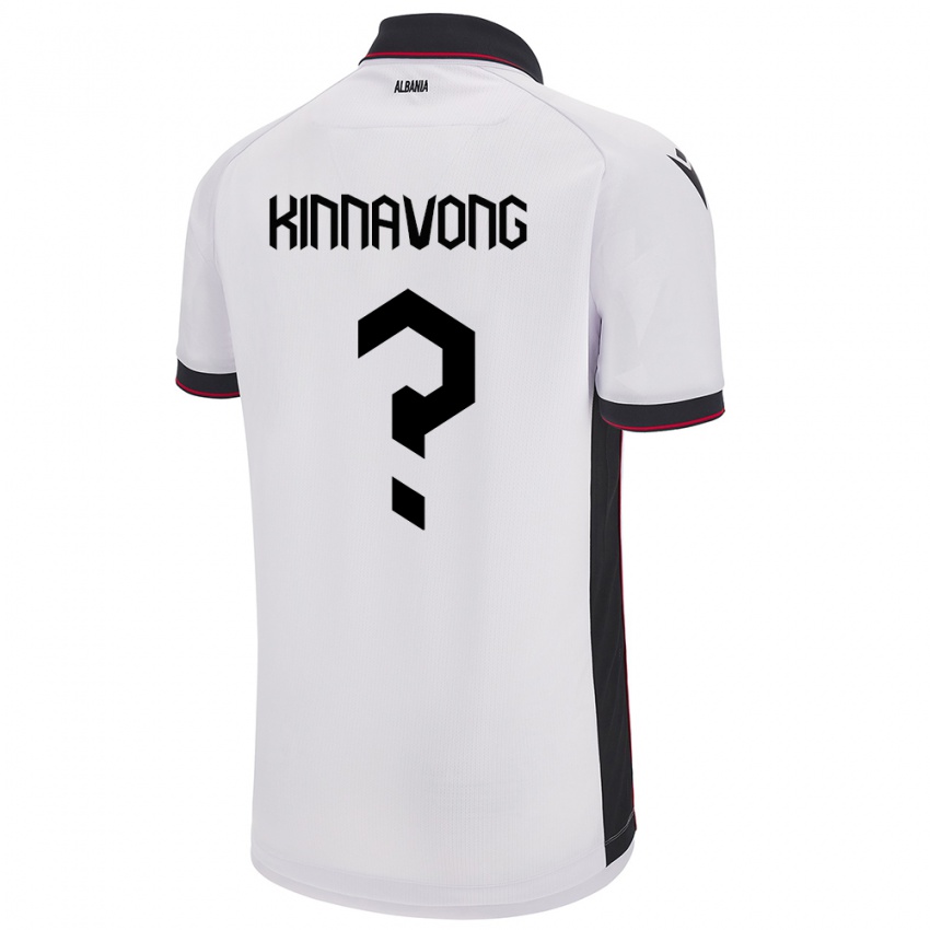 Mænd Albanien Jordan Kinnavong #0 Hvid Udebane Spillertrøjer 24-26 Trøje T-Shirt