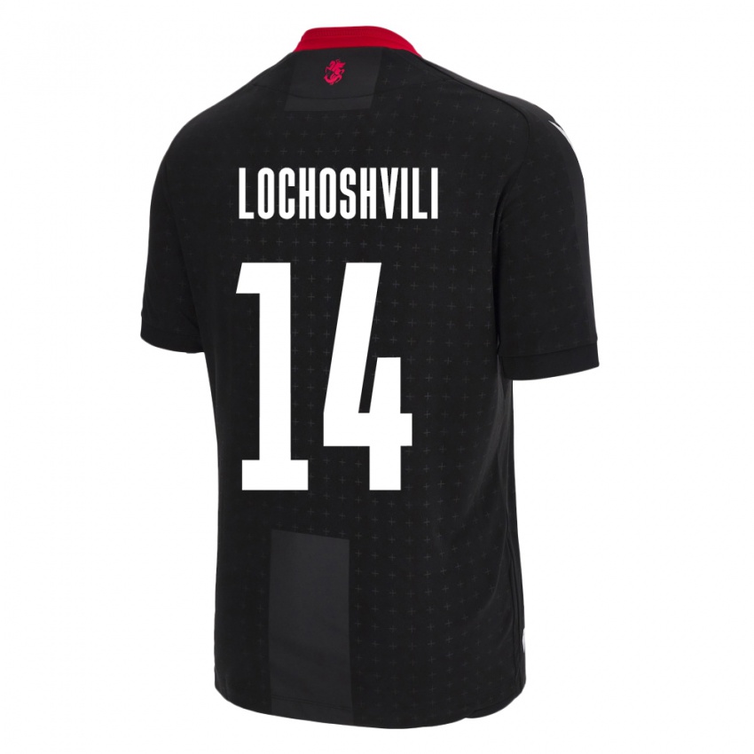 Mænd Georgia Luka Lochoshvili #14 Sort Udebane Spillertrøjer 24-26 Trøje T-Shirt