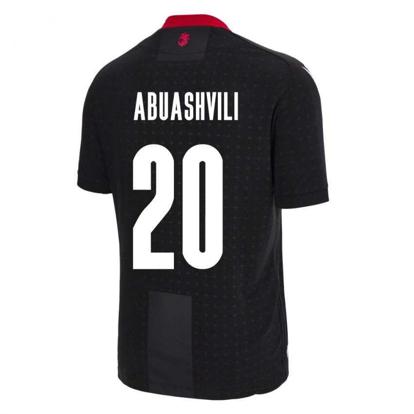 Mænd Georgia Giorgi Abuashvili #20 Sort Udebane Spillertrøjer 24-26 Trøje T-Shirt