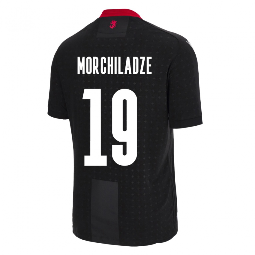 Mænd Georgia Tornike Morchiladze #19 Sort Udebane Spillertrøjer 24-26 Trøje T-Shirt