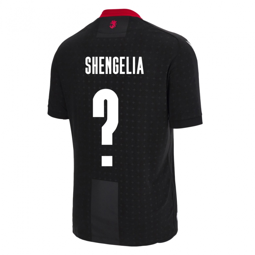 Mænd Georgia Luka Shengelia #0 Sort Udebane Spillertrøjer 24-26 Trøje T-Shirt