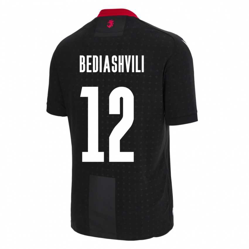 Mænd Georgia Giorgi Bediashvili #12 Sort Udebane Spillertrøjer 24-26 Trøje T-Shirt