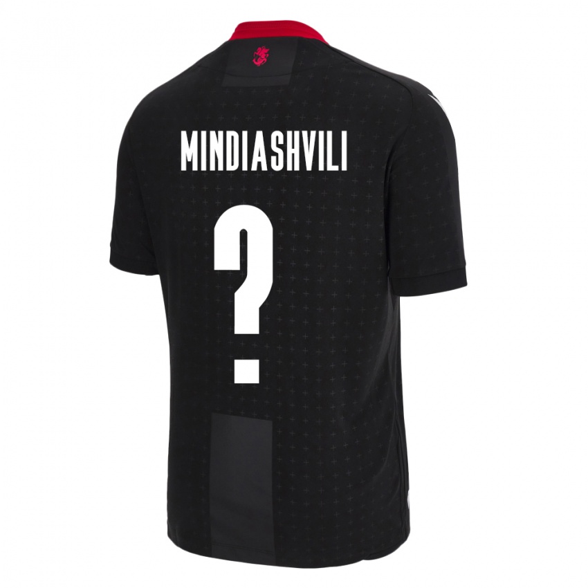 Mænd Georgia Tornike Mindiashvili #0 Sort Udebane Spillertrøjer 24-26 Trøje T-Shirt