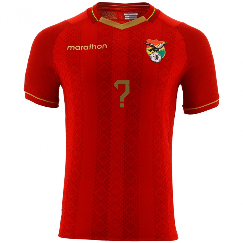 Mænd Bolivia José Martínes #0 Rød Udebane Spillertrøjer 24-26 Trøje T-Shirt