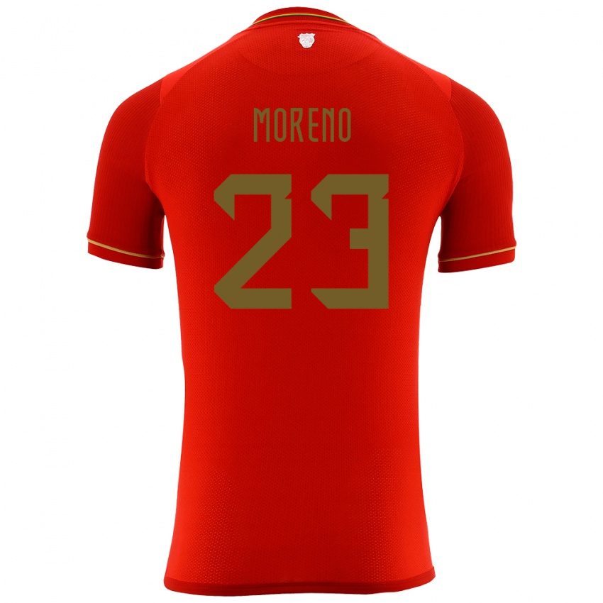 Mænd Bolivia Leonel Moreno #23 Rød Udebane Spillertrøjer 24-26 Trøje T-Shirt