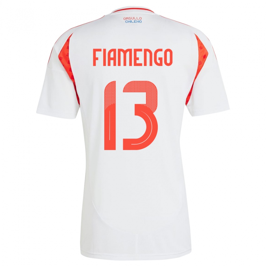 Mænd Chile Darko Fiamengo #13 Hvid Udebane Spillertrøjer 24-26 Trøje T-Shirt