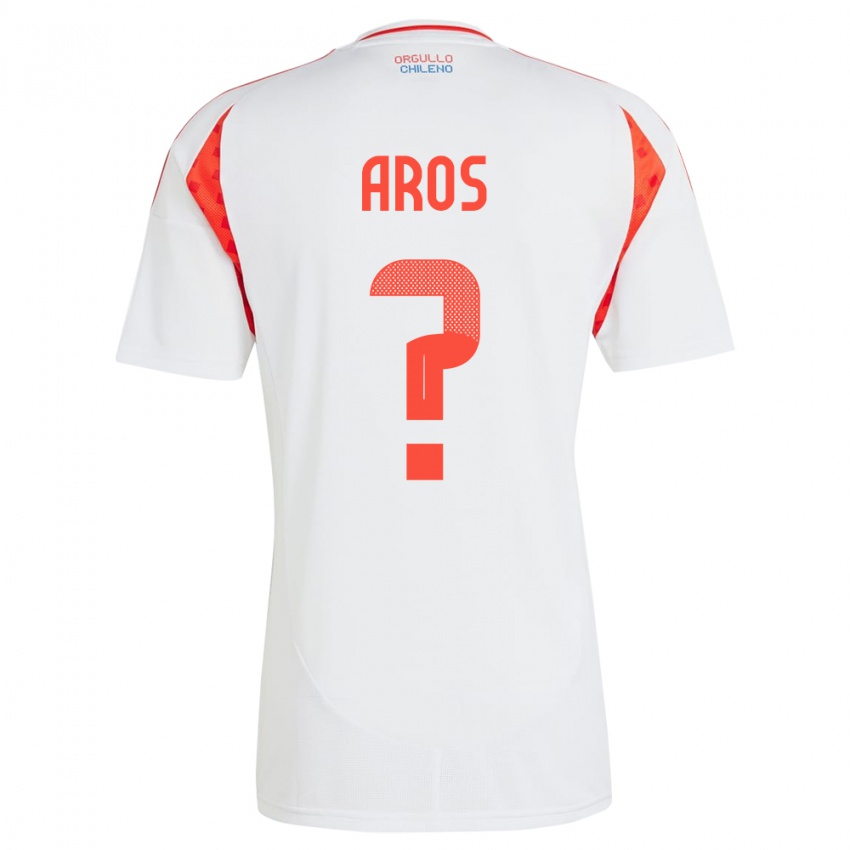 Mænd Chile Vicente Aros #0 Hvid Udebane Spillertrøjer 24-26 Trøje T-Shirt