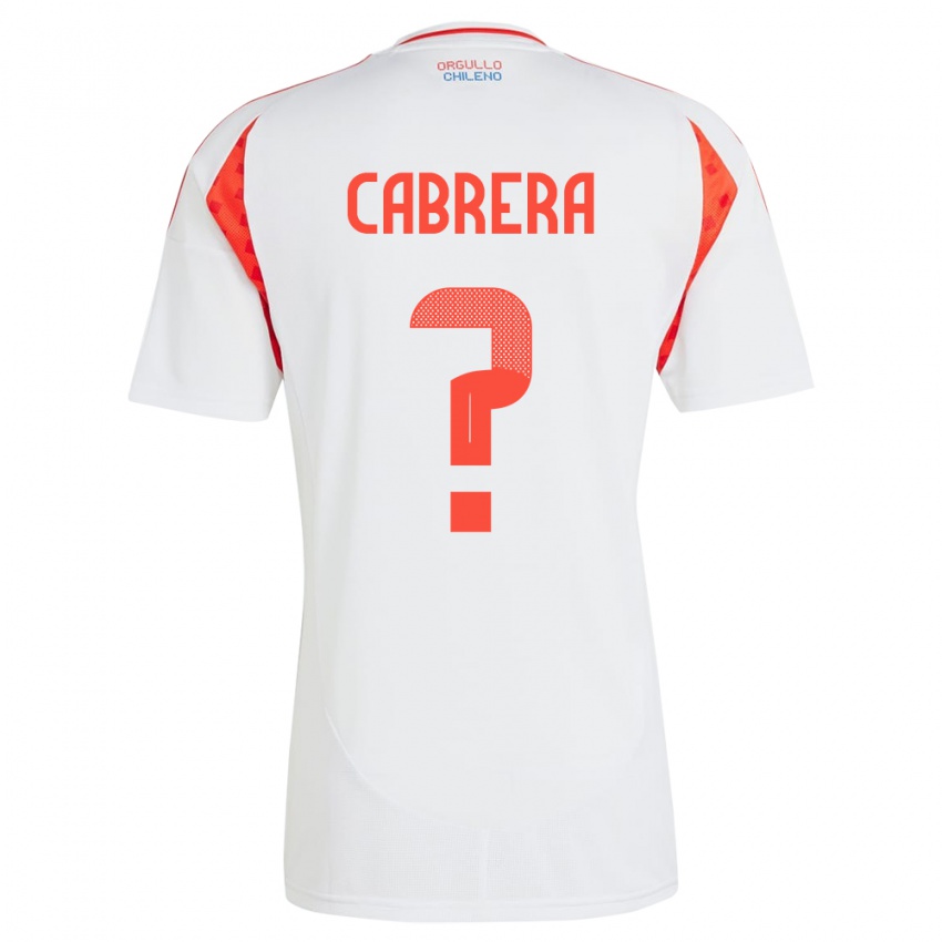 Mænd Chile Vicente Cabrera #0 Hvid Udebane Spillertrøjer 24-26 Trøje T-Shirt