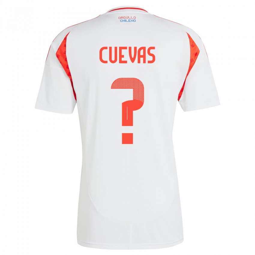 Mænd Chile Yastin Cuevas #0 Hvid Udebane Spillertrøjer 24-26 Trøje T-Shirt