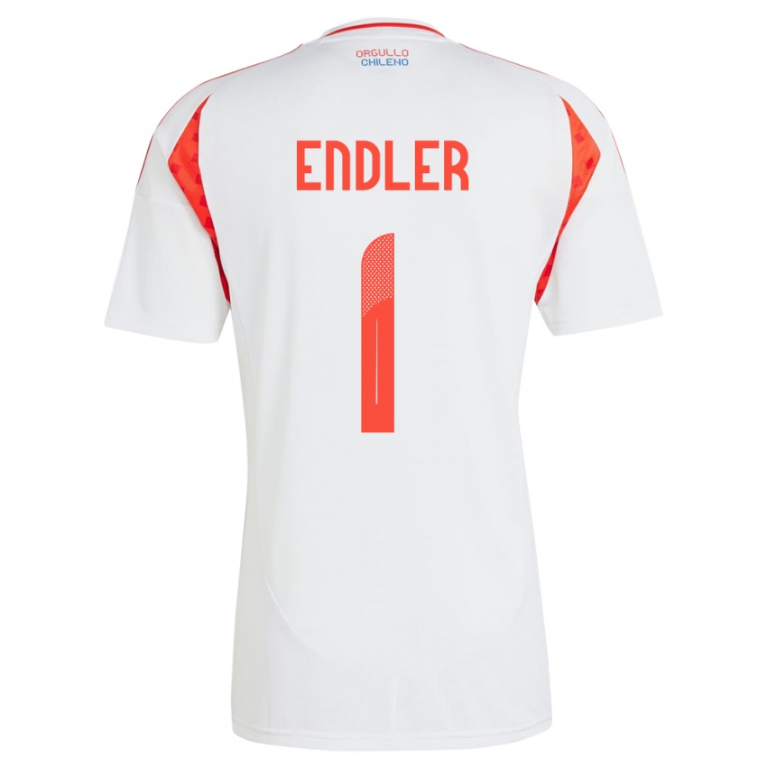 Mænd Chile Christiane Endler #1 Hvid Udebane Spillertrøjer 24-26 Trøje T-Shirt