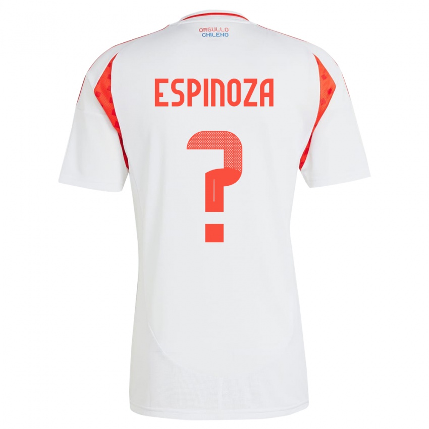 Mænd Chile Gali Espinoza #0 Hvid Udebane Spillertrøjer 24-26 Trøje T-Shirt