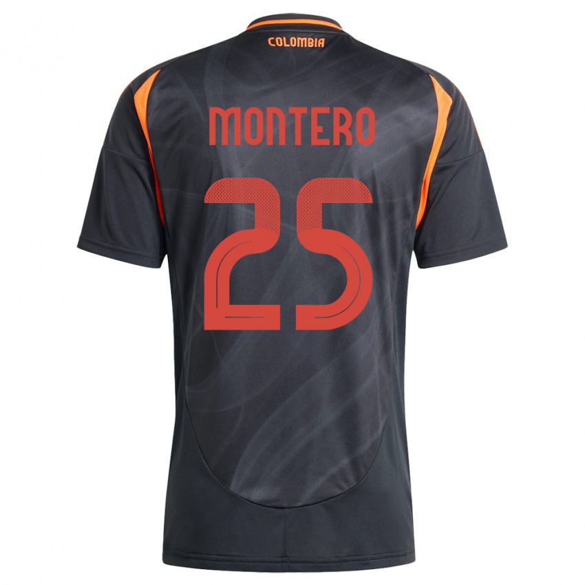Mænd Colombia Álvaro Montero #25 Sort Udebane Spillertrøjer 24-26 Trøje T-Shirt