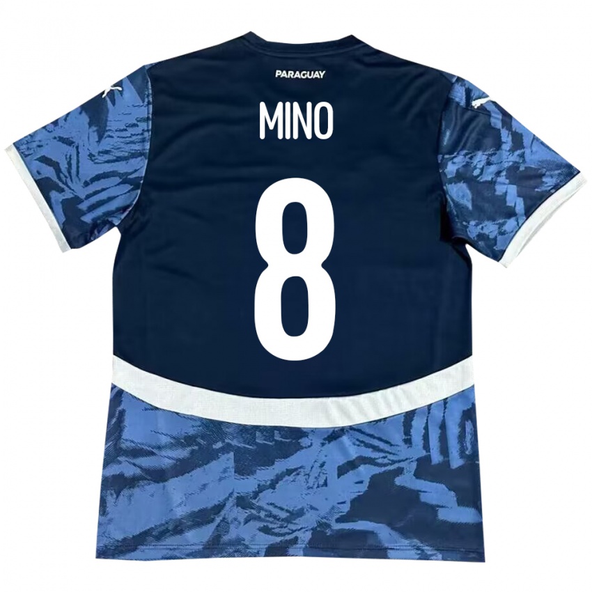 Mænd Paraguay Rosa Miño #8 Blå Udebane Spillertrøjer 24-26 Trøje T-Shirt