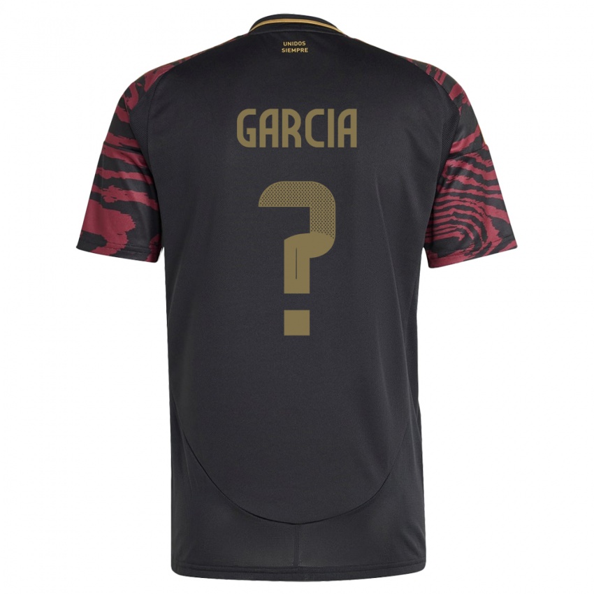 Mænd Peru Gian García #0 Sort Udebane Spillertrøjer 24-26 Trøje T-Shirt
