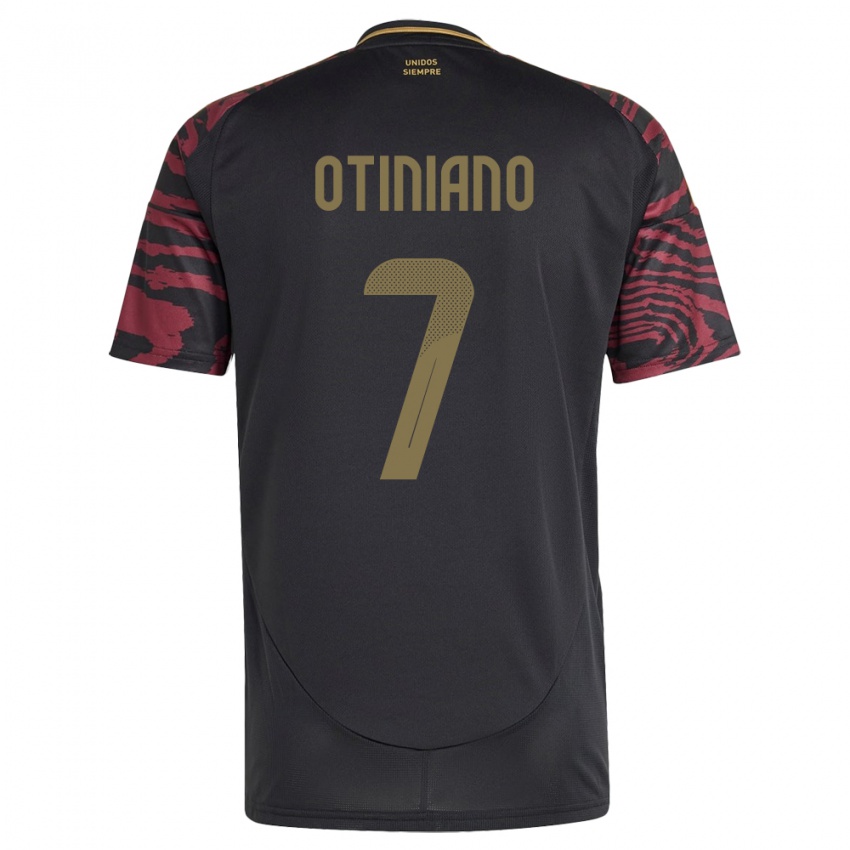 Mænd Peru Steffani Otiniano #7 Sort Udebane Spillertrøjer 24-26 Trøje T-Shirt