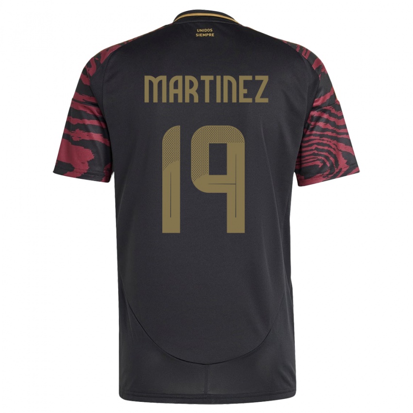 Mænd Peru Nahomi Martínez #19 Sort Udebane Spillertrøjer 24-26 Trøje T-Shirt