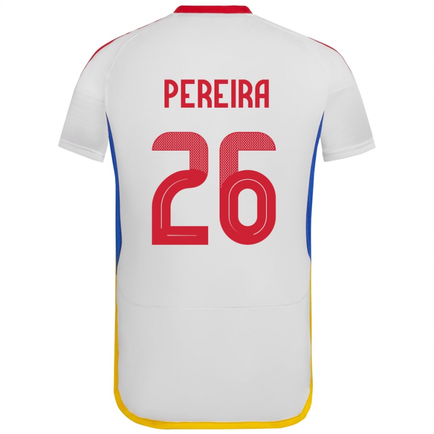 Mænd Venezuela Daniel Pereira #26 Hvid Udebane Spillertrøjer 24-26 Trøje T-Shirt