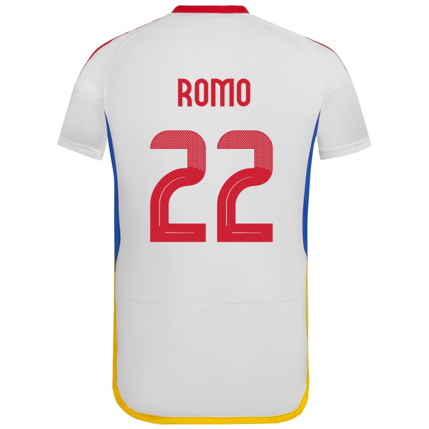Mænd Venezuela Rafael Romo #22 Hvid Udebane Spillertrøjer 24-26 Trøje T-Shirt