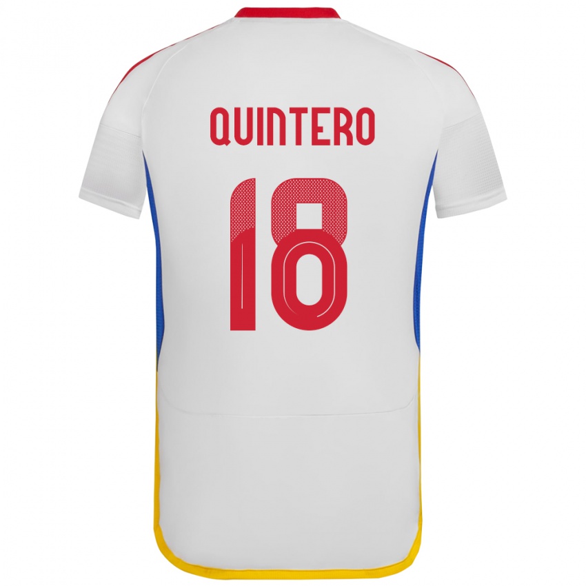 Mænd Venezuela Jesús Quintero #18 Hvid Udebane Spillertrøjer 24-26 Trøje T-Shirt