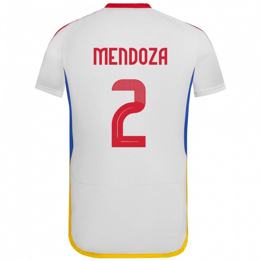 Mænd Venezuela Rafanny Mendoza #2 Hvid Udebane Spillertrøjer 24-26 Trøje T-Shirt